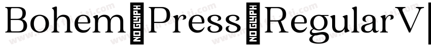 Bohem Press RegularV字体转换